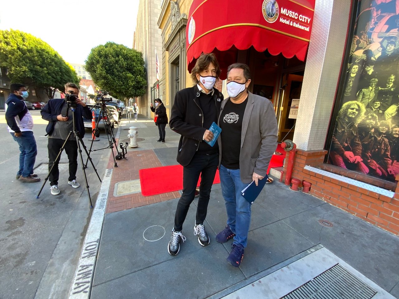 Rudy with Liam Mayclem at Music City SF - joecontent.net