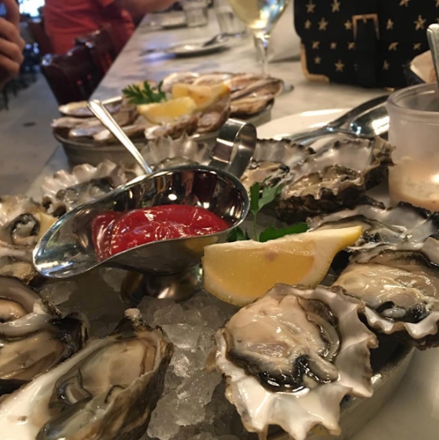 A Platter Of Sotto Mare's Freshly Shucked Oysters