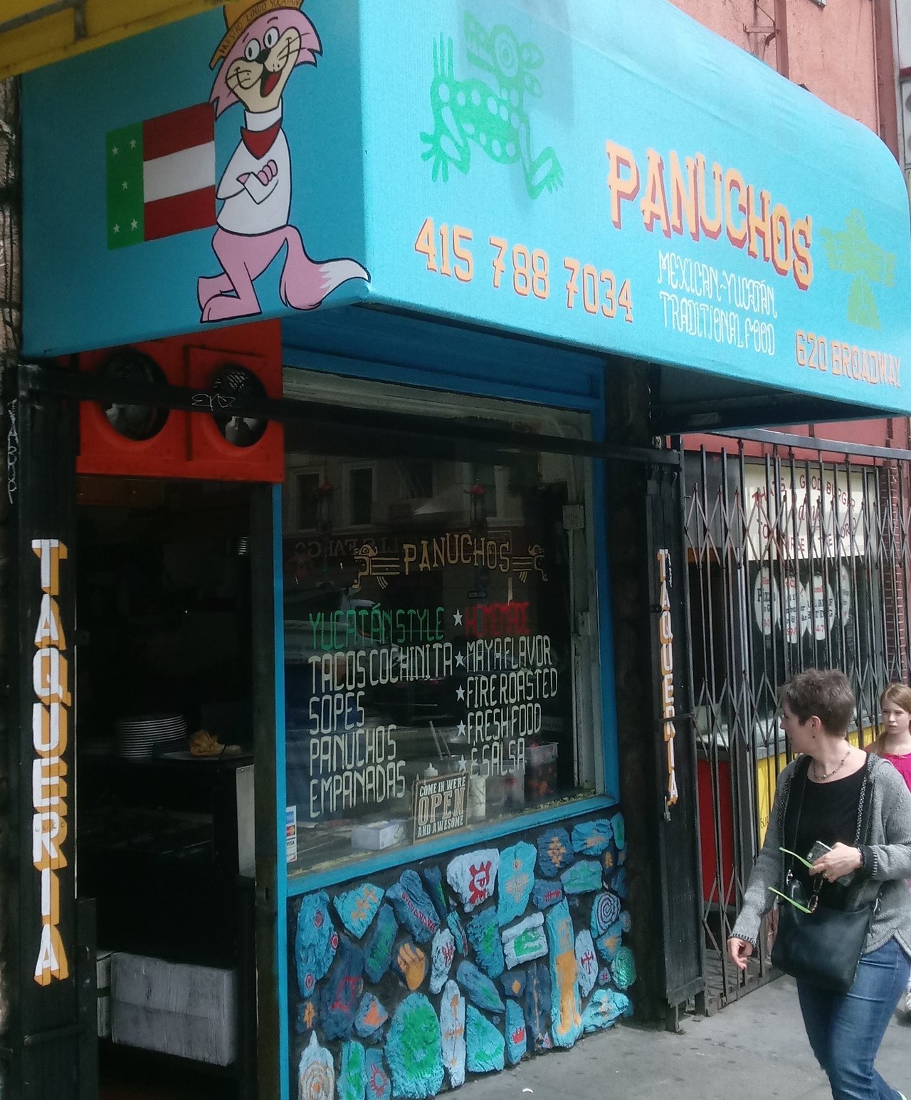 The funky exterior of Panuchos in San Francisco's North Beach. | Photo: J. Bonadio